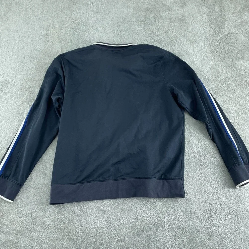 Banana Republic Mens XL Track Jacket Navy Polyester Cotton Blend  4968
